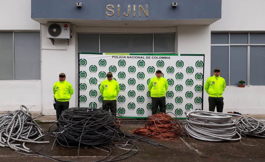 Mediante allanamientos Policía logra incautar abundante cable de cobre que había sido hurtado