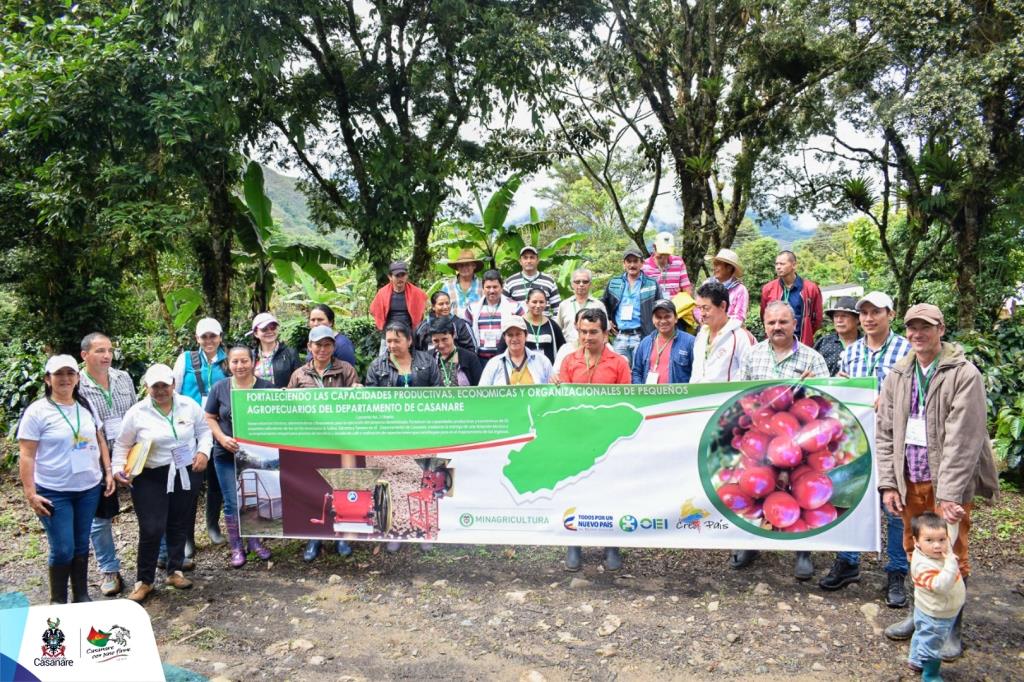 Caficultores de La Salina, Sácama y Támara se benefician de proyecto que mejorará sus producciones
