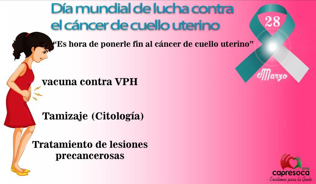 Capresoca también dice “Es hora de ponerle fin al cáncer de cuello uterino”