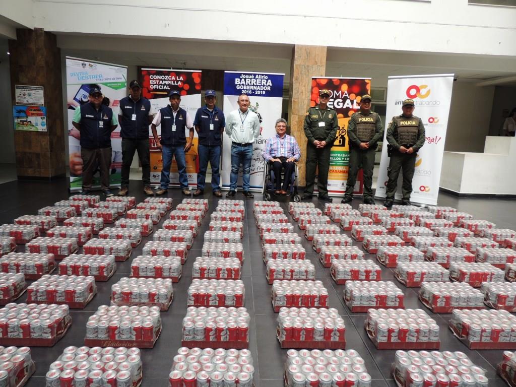 Duro golpe al contrabando de licor en el municipio de Sabanalarga