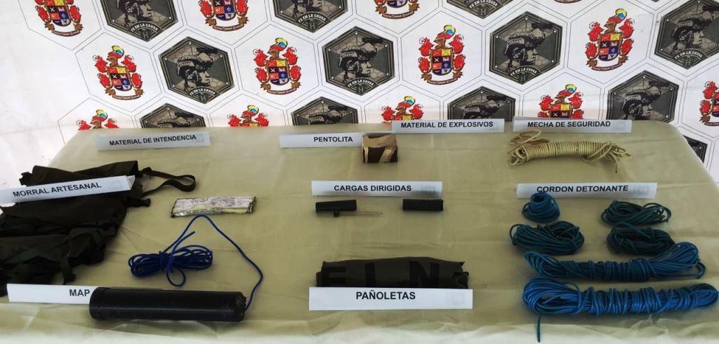 Ejército Nacional halló material explosivo, al parecer del Eln en el municipio de Hato Corozal.