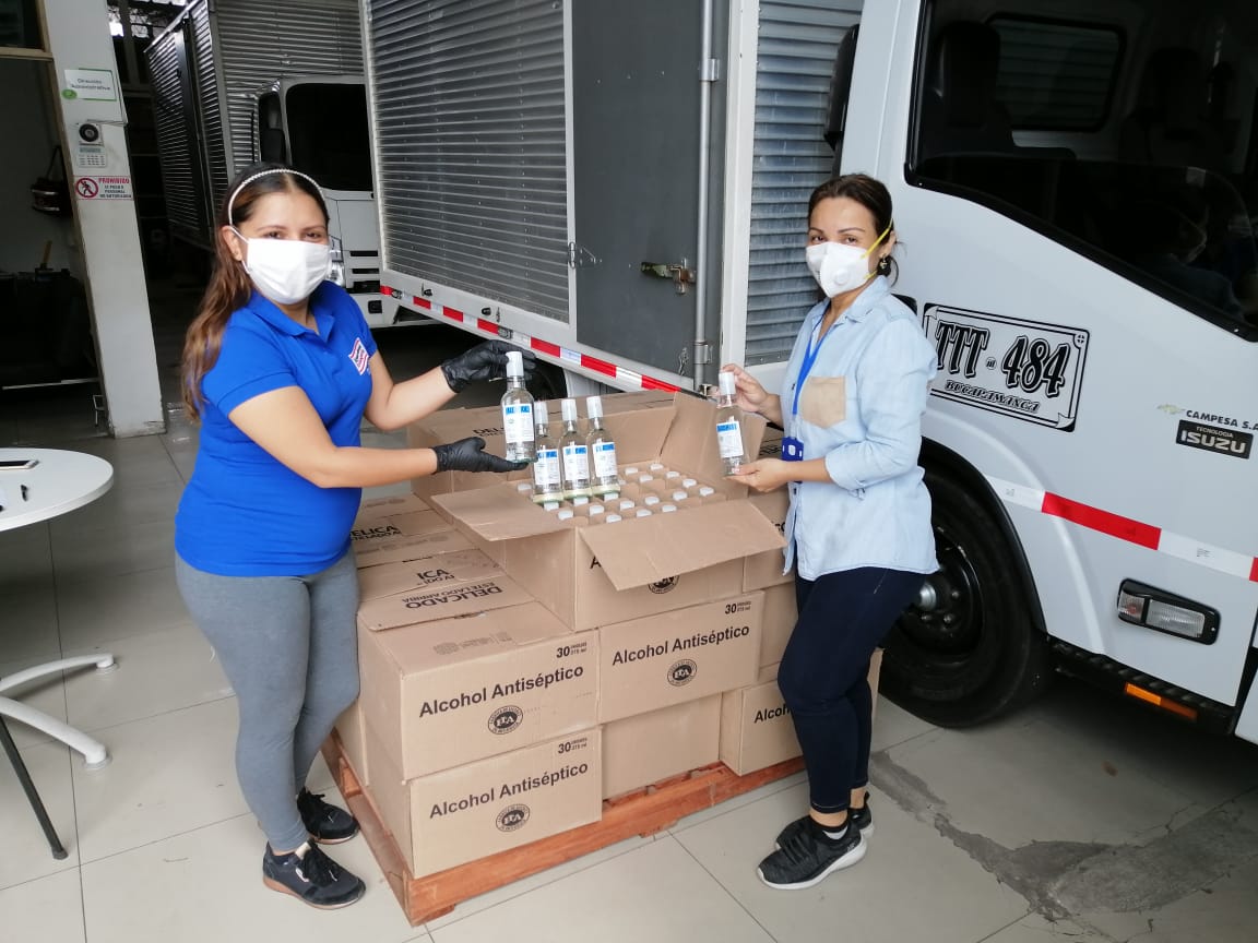 Gobierno Departamental recibió donación de 1.500 unidades de alcohol antiséptico para Casanare