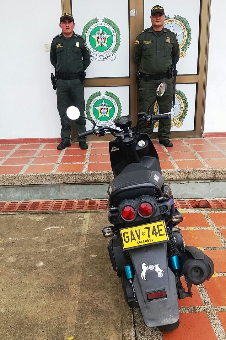Recuperada motocicleta que había sido hurtada en Hato Corozal
