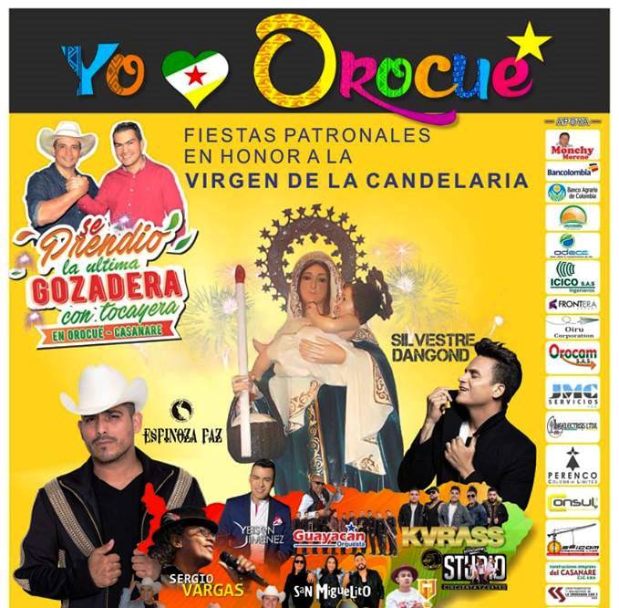 Del 1 al 3 de Febrero Orocué celebra sus tradicionales fiestas patronales en honor a la virgen de la candelaria