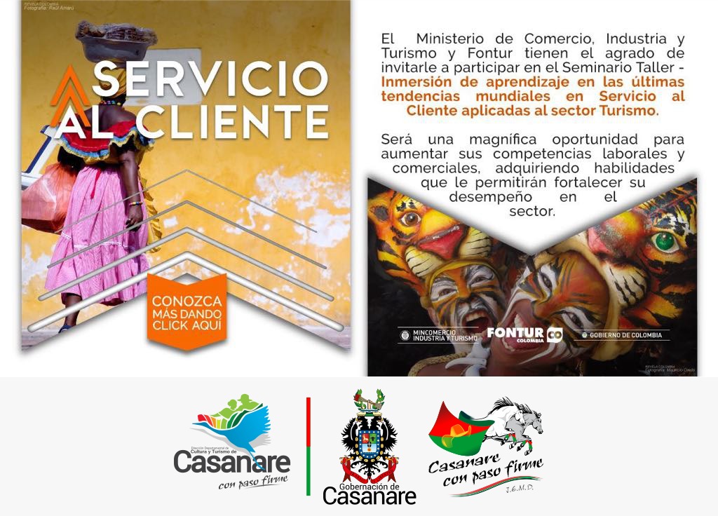 Dirección Departamental de Cultura invita a participar en un Seminario de Servicio al Cliente