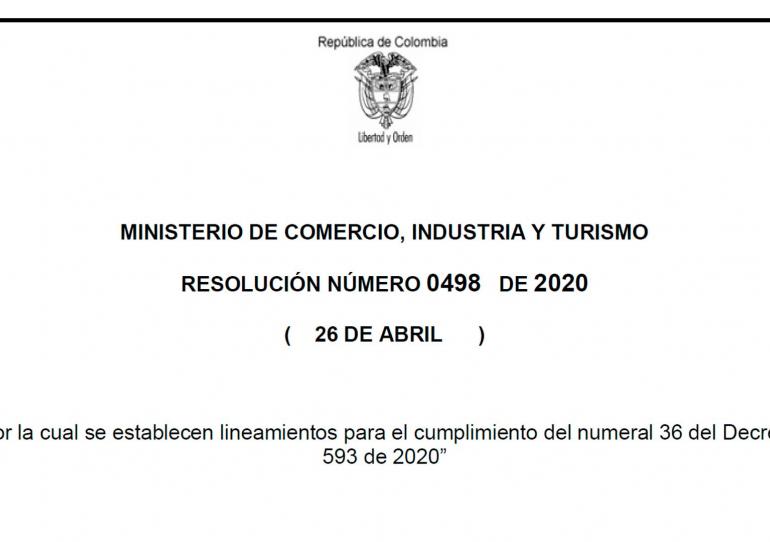 Gobierno expidió resolución que define los subsectores a los que se le permitió reiniciar labores 