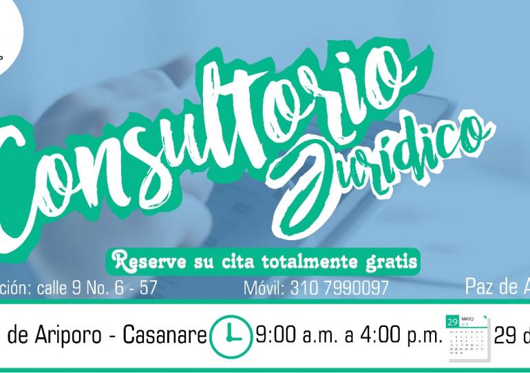 Este viernes la Cámara de Comercio de Casanare ofrece Consultorio Jurídico gratuito para comerciantes de Paz de Ariporo 