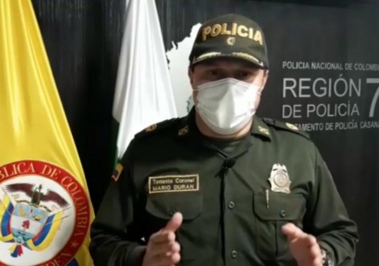 Este es el balance de las actividades de la Policía Nacional durante el fin de semana en Casanare  