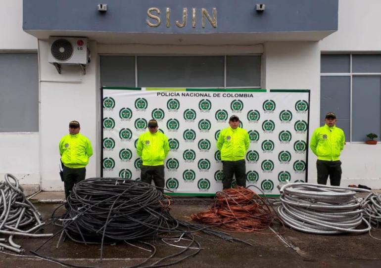 Mediante allanamientos Policía logra incautar abundante cable de cobre que había sido hurtado
