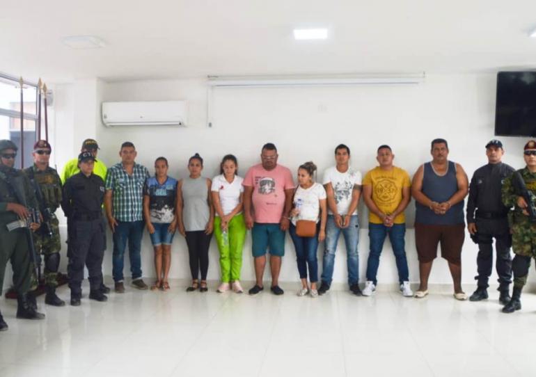 En los municipios de Fortul, Saravena y Tame fueron capturados nueve integrantes del  Eln 
