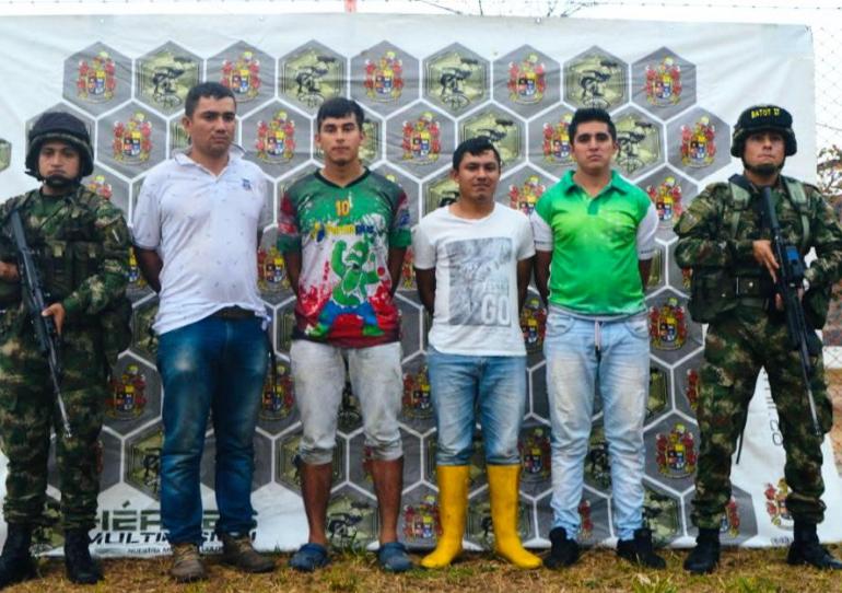 Ejército Nacional capturó a siete integrantes de grupos armados organizados que delinquen en Arauca