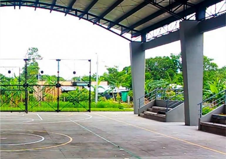 Gobernación entregó cancha multifuncional cubierta en el barrio Guasimal de San Luis de Palenque