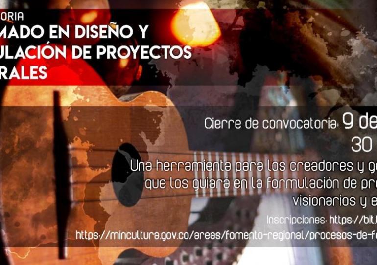 Hasta el 9 de julio creadores y gestores culturales podrán postularse al diplomado en Diseño y Formulación de proyectos Culturales
