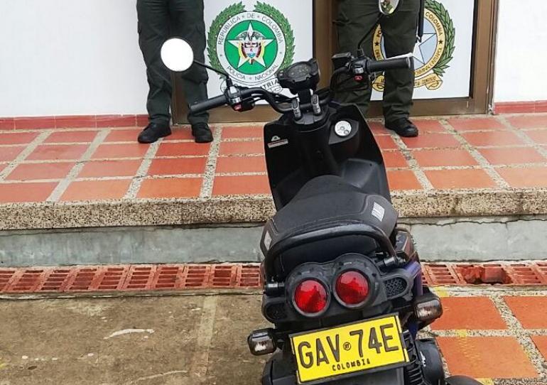 Recuperada motocicleta que había sido hurtada en Hato Corozal
