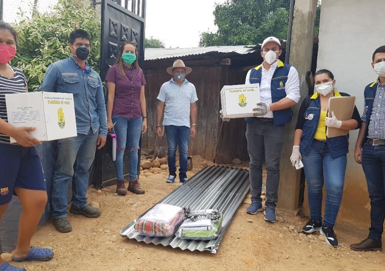 Familias de Paz de Ariporo afectadas por incendios estructurales recibieron ayudas
