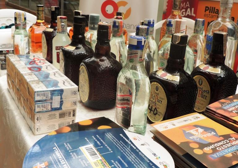 31.690 unidades de licores, cervezas y cigarrillos han sido incautadas por ingresar ilegalmente al Departamento