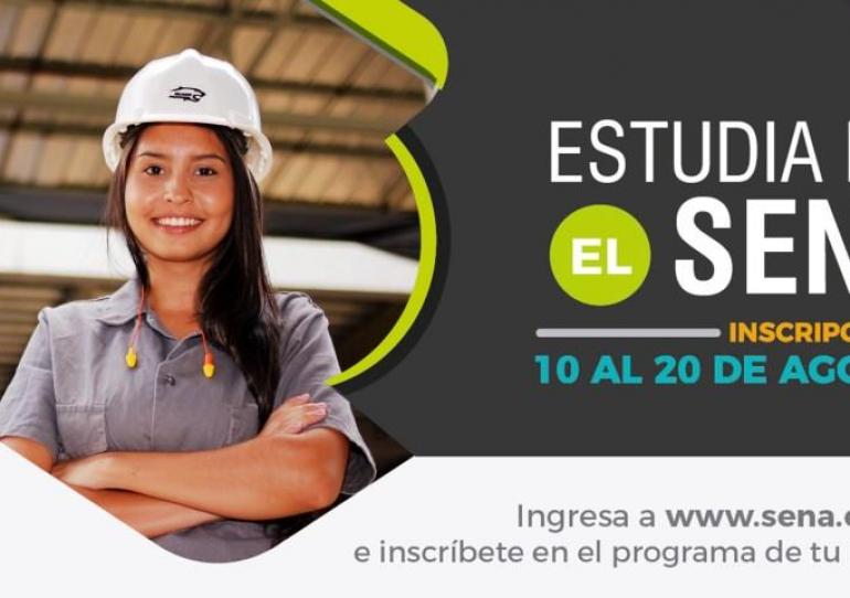 Está abierta la oportunidad para que más de 60.000 personas estudien en el SENA