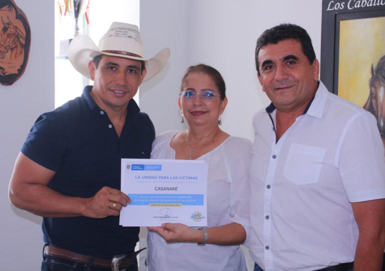 Casanare recibió calificación por su trabajo “ejemplar” en atención a las víctimas                                                                              