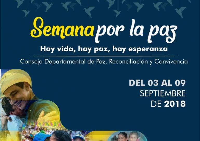 Casanare se une a la celebración de la Semana por la Paz que se conmemora del 3 al 09 de septiembre