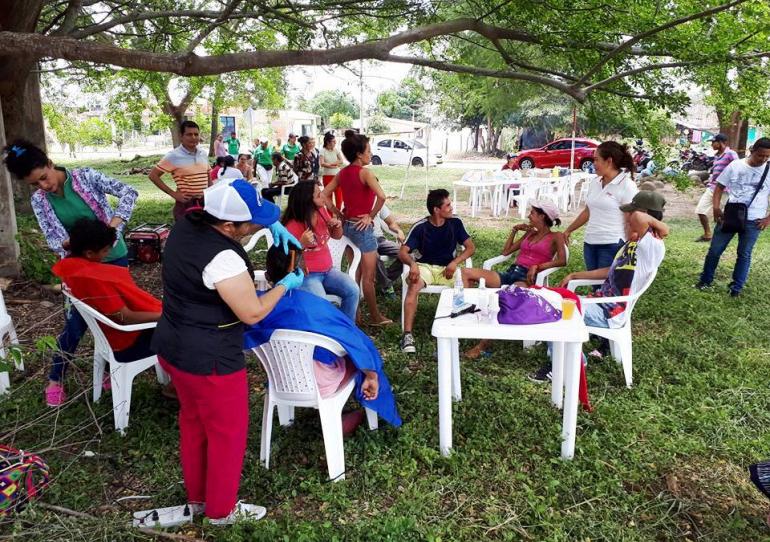 Oficina de acción social de Paz de Ariporo desarrollo actividad con personas con problemas de consumo de sustancias psicoactivas 