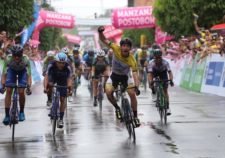 William David Muñoz ganador de la primera etapa de la Vuelta a Colombia Bicentenario Casanare Coldeportes