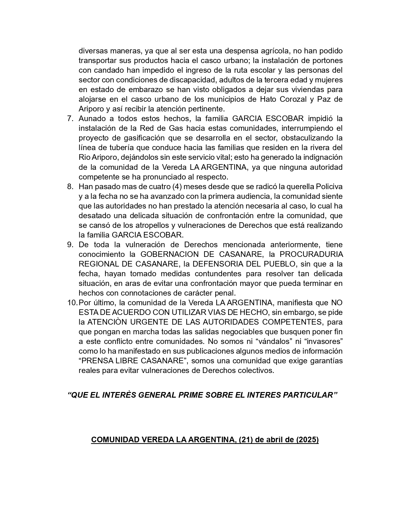 Comunicado 2