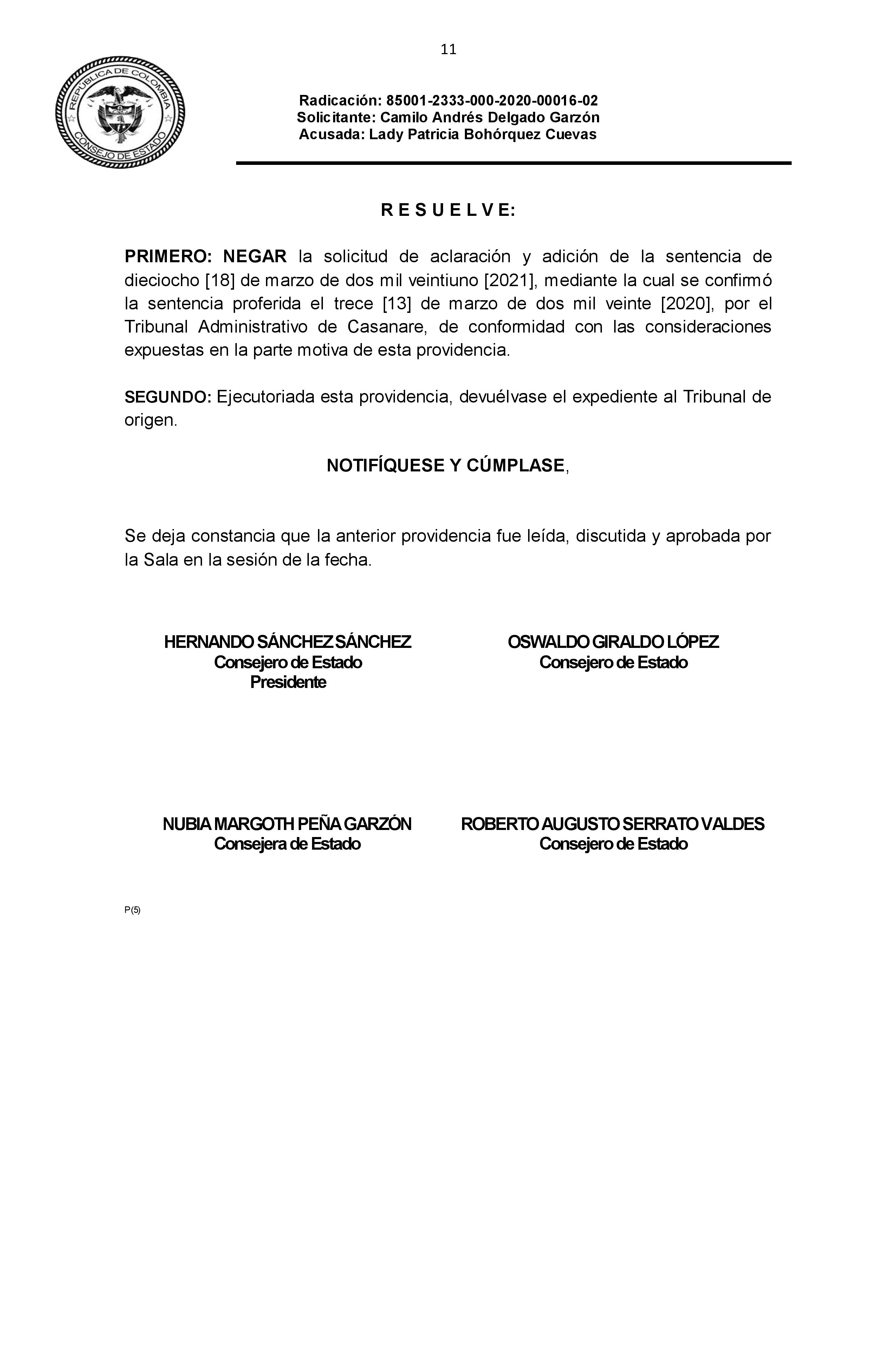 Fallo Toña 5