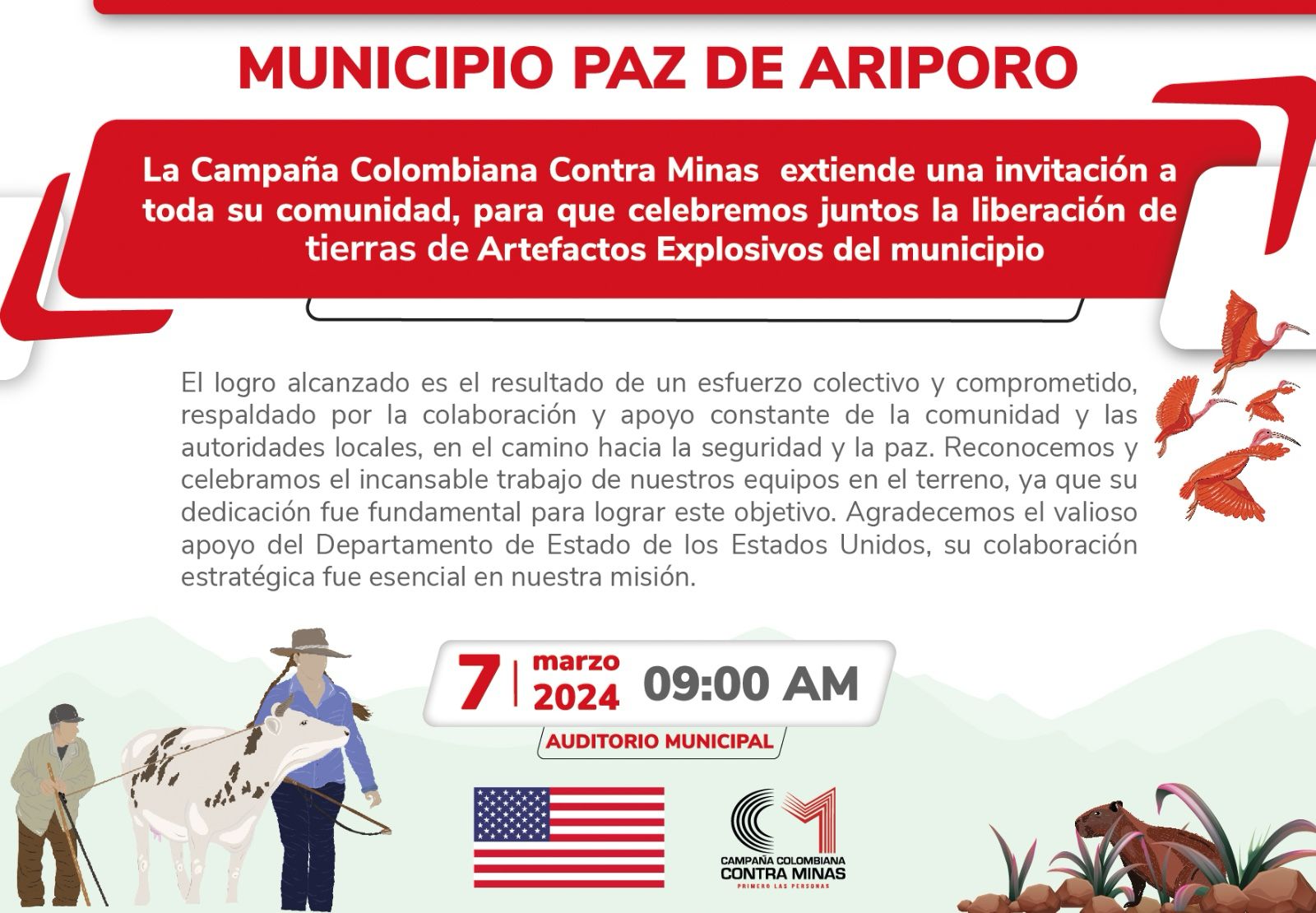 Paz de Ariporo libre de minas
