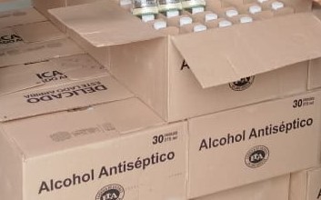 Unidades de alcohol antiséptico fueron entregadas a centros hospitalarios del Departamento