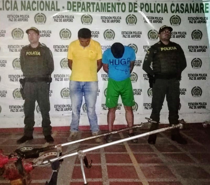 Policía recuperó dos guadañas que habían sido hurtadas en la vereda la Esperanza de Paz de Ariporo