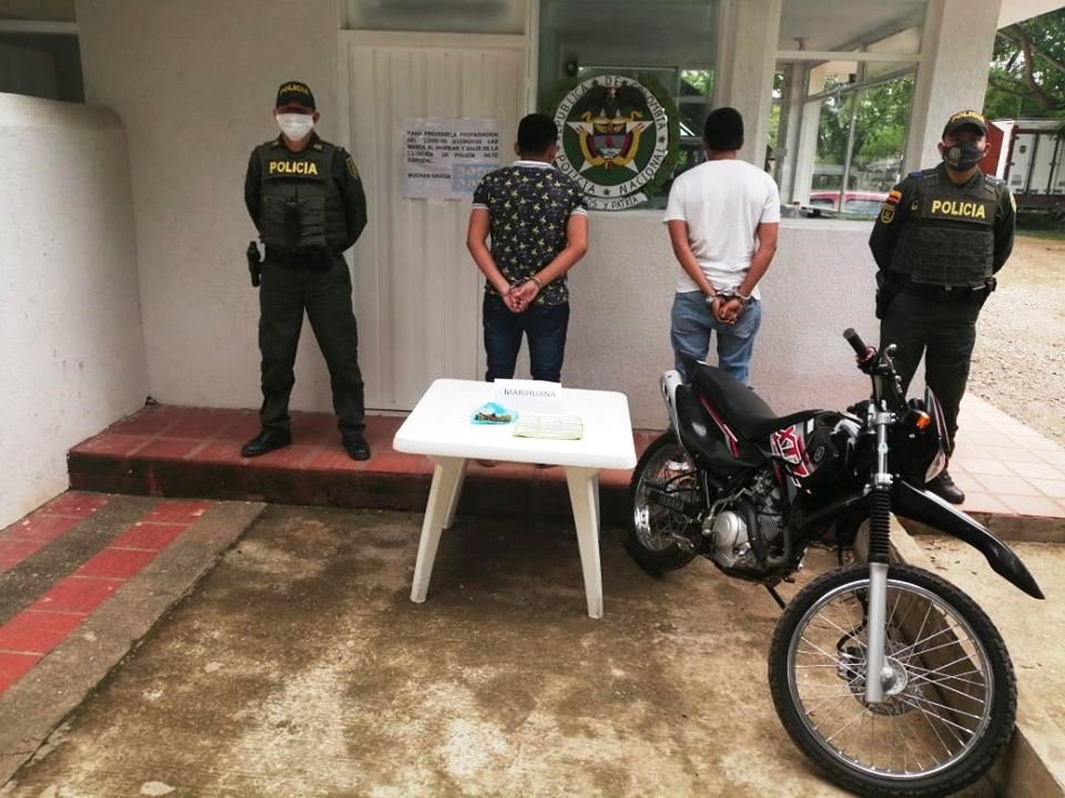 Dos personas fueron capturadas en Hato Corozal por el delito de tráfico, fabricación y porte de estupefacientes