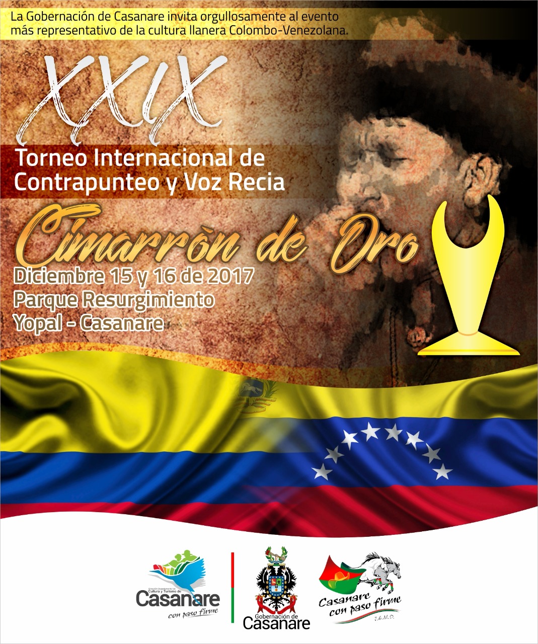 Este 15 y 16 de Diciembre se realiza en Yopal el Torneo Internacional de Contrapunteo y Voz Recia ¨Cimarrón de Oro¨