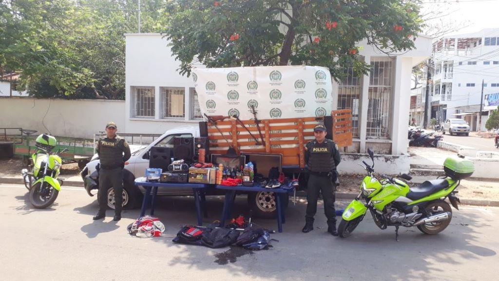 Policía logra recuperar un vehículo y elementos hurtados en finca del municipio de Pore