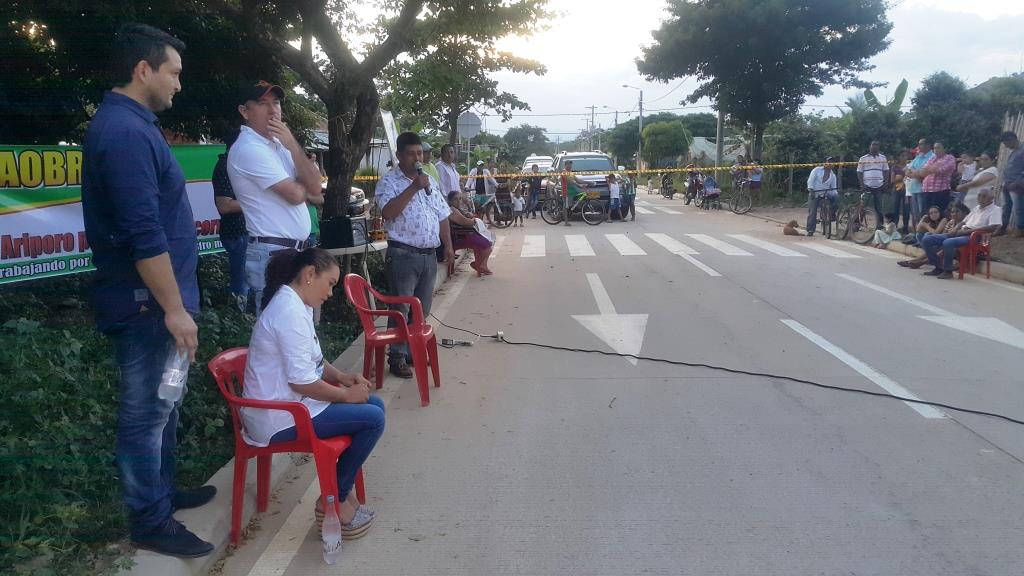 Alcalde de Paz de Ariporo inauguró obras de pavimentación de vías urbanas