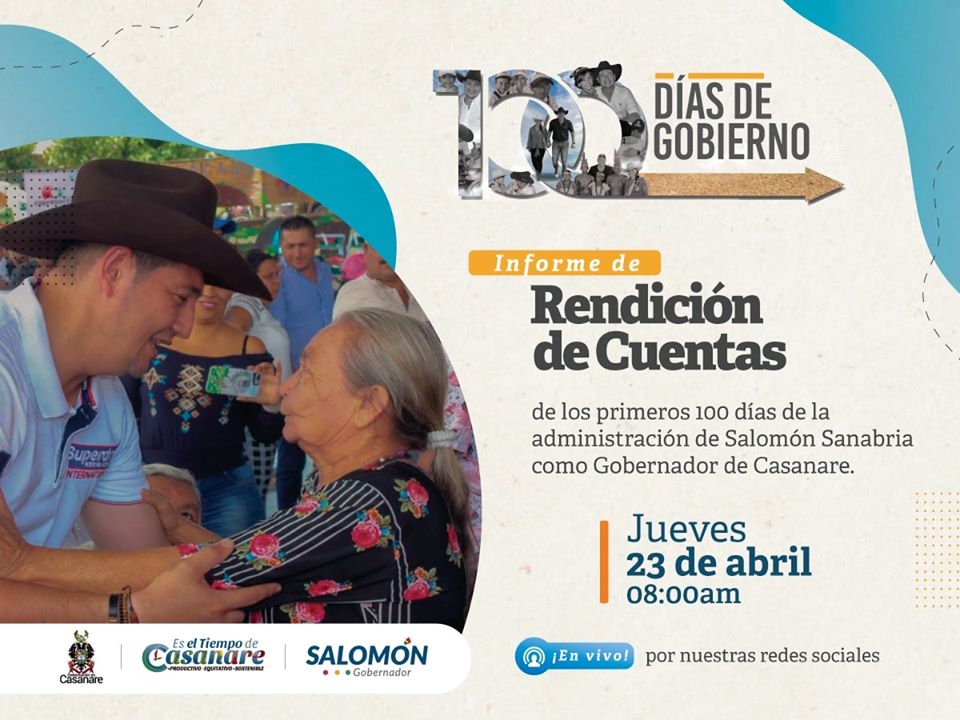 Gobernador de Casanare presenta informe de primeros 100 días de gestión