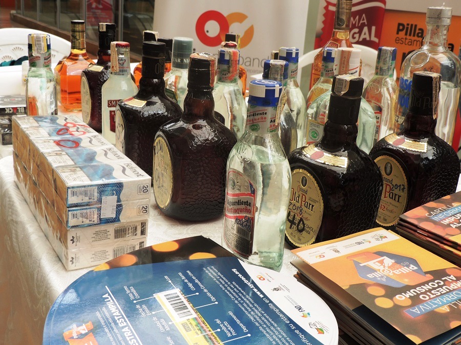 31.690 unidades de licores, cervezas y cigarrillos han sido incautadas por ingresar ilegalmente al Departamento