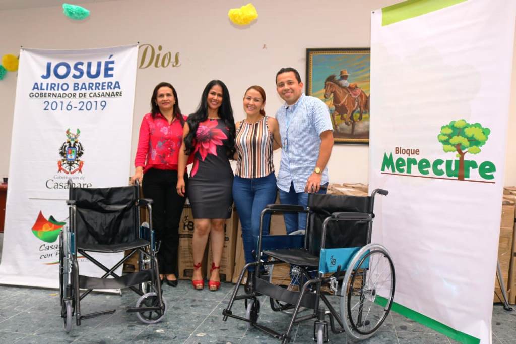 Gestora social Marisela Duarte, agradece a Cepsa Colombia la donación de 34 sillas de ruedas