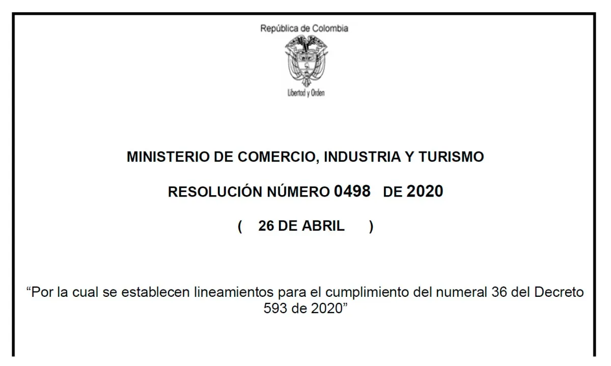 Gobierno expidió resolución que define los subsectores a los que se le permitió reiniciar labores 