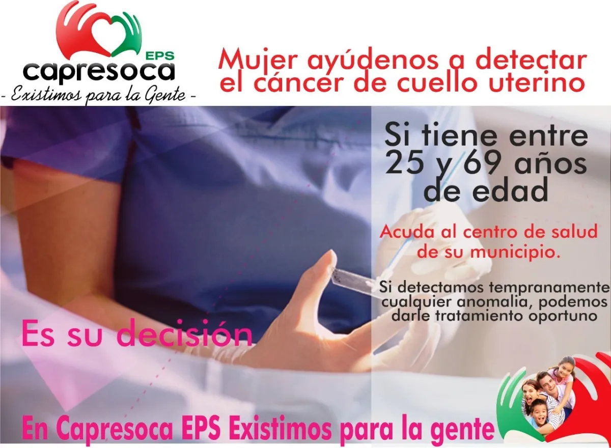 Capresoca invita a  mujeres de 25 a 69 años a hacerse la citología