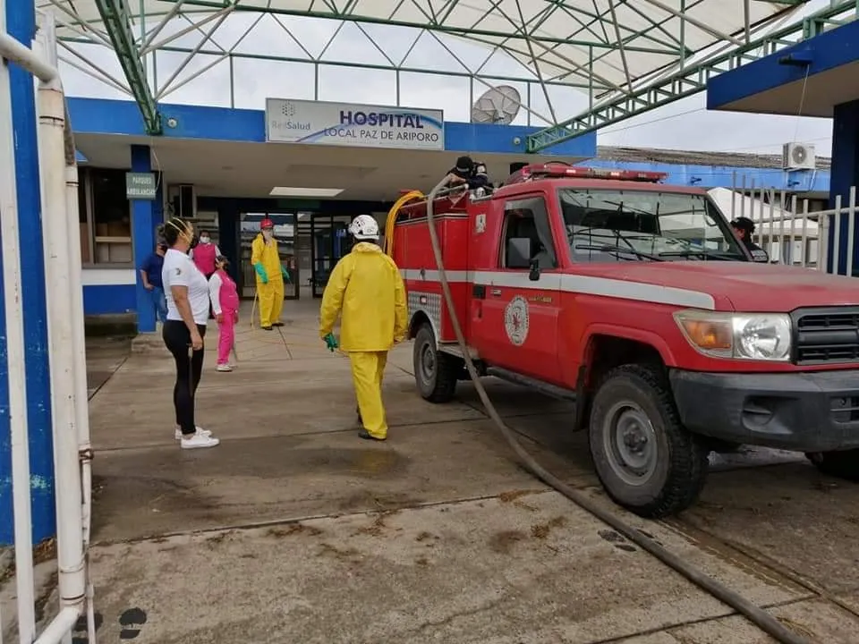 Se realizó jornada de desinfección preventiva en Paz de Ariporo