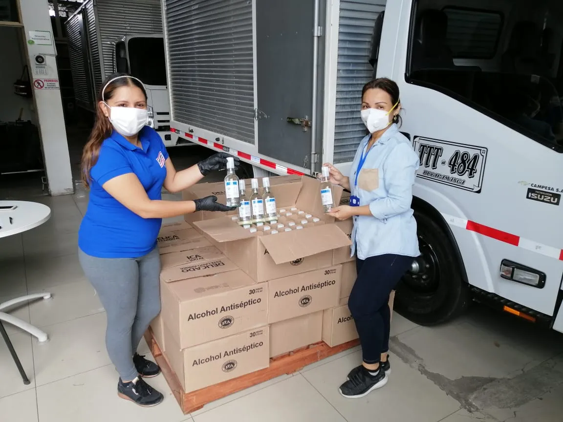 Gobierno Departamental recibió donación de 1.500 unidades de alcohol antiséptico para Casanare