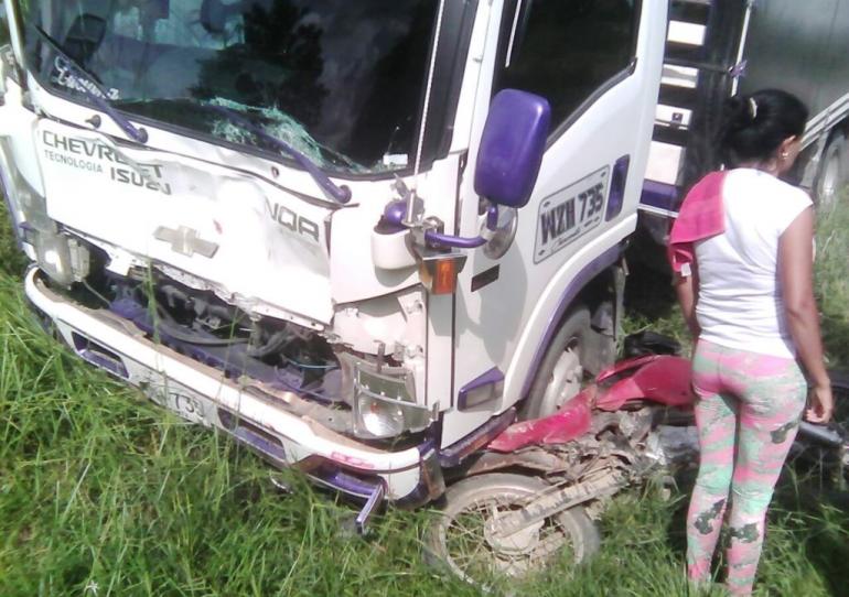 Dos personas resultaron heridas en accidente de tránsito en la vía marginal de la selva 