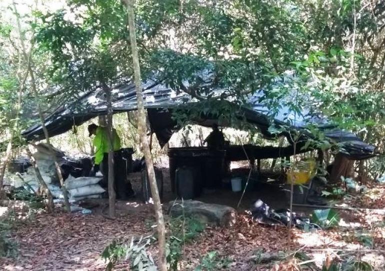 Ejército y Policía, hallaron y destruyeron dos cristalizaderos  de cocaína en Tauramena     