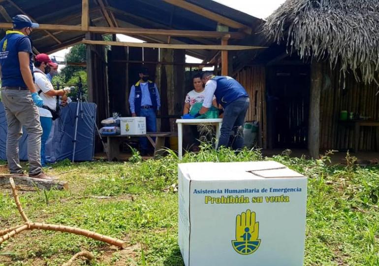 Familia de San Luis de Palenque recibió ayuda luego que un vendaval le destruyera su vivienda