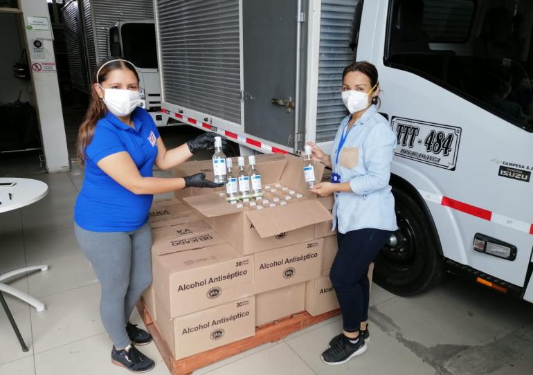 Gobierno Departamental recibió donación de 1.500 unidades de alcohol antiséptico para Casanare
