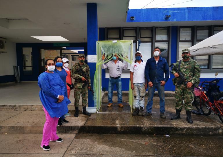 Comerciante donó Cabina de Desinfección al Hospital de Paz de Ariporo