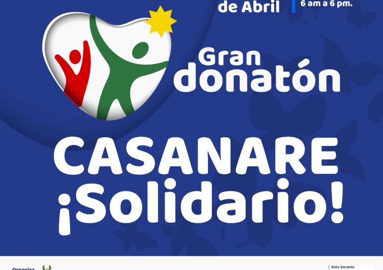 Este sábado “Gran Donatón” en favor de los más necesitados en Casanare