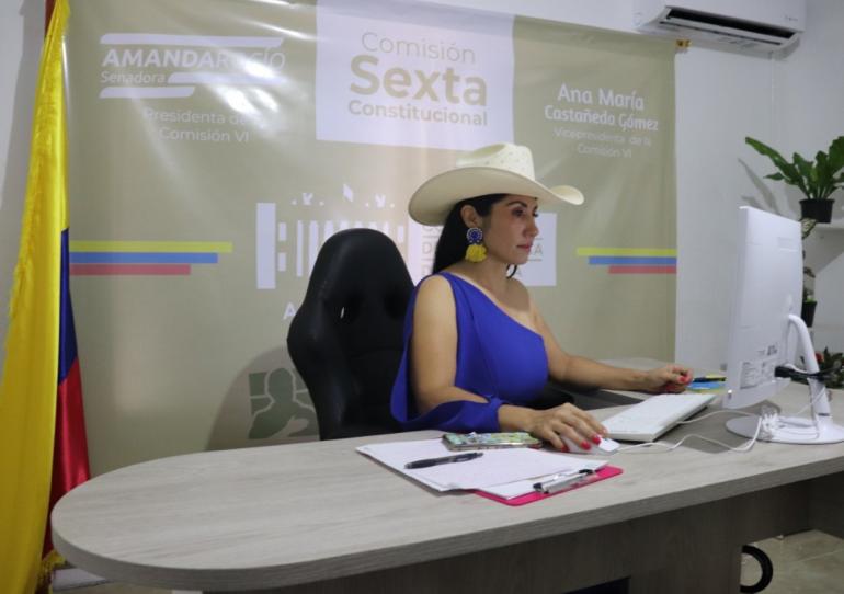 Amanda Rocío González instaló primera sesión como Presidenta de la Comisión Sexta del Senado 