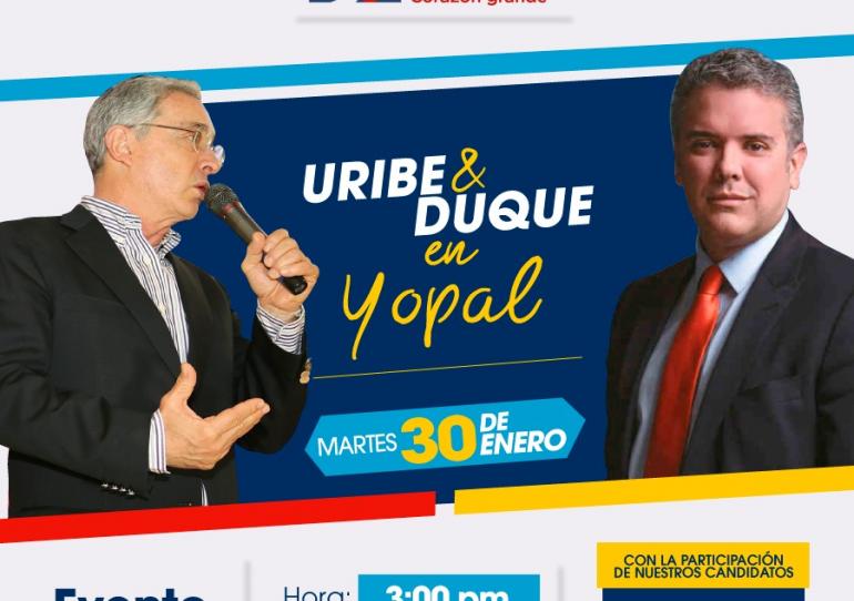 Candidato presidencial del Centro Democrático estará en Casanare este martes 30 de enero
